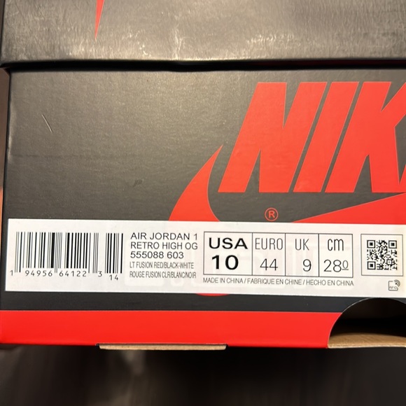 Air Jordan 1 Retro High Og “Light Fusion Red”